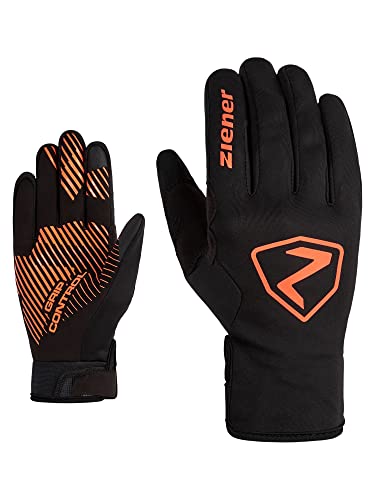 Ziener Unisex SMU 22-GTX INF 274 TOUCH rękawiczki rowerowe, długie palce, Gore-Tex Infinium, wyściełane, oddychające, pomarańczowe, rozmiar 7