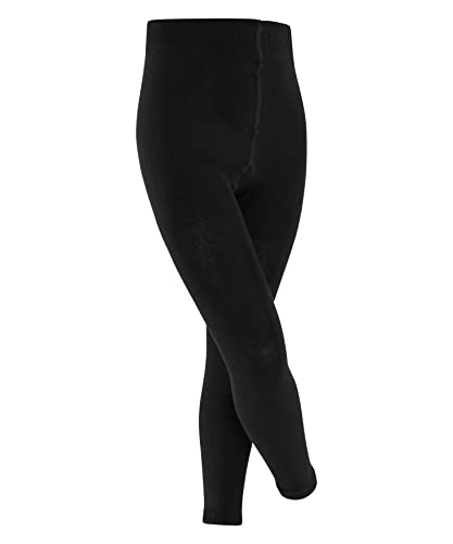 FALKE Uniseks - dzieci Legginsy Family K LE Zrównoważona Bawełna jednokolorowe 1 Para, Czarny (Black 3000), 110-116 (3-6 lata)