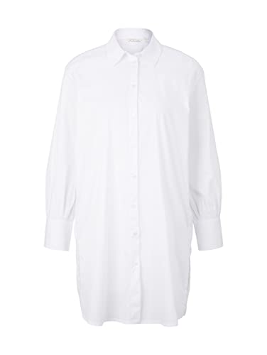 TOM TAILOR Damski bluzka longstyle 1032857, 20000 - White, 44