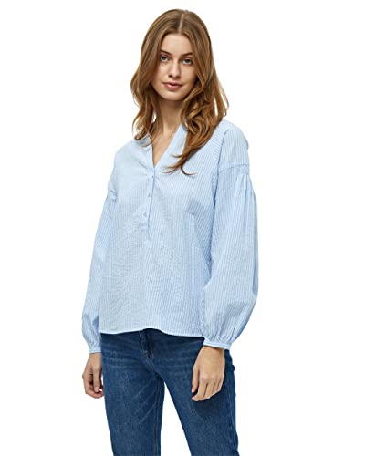 Peppercorn Damska bluzka Mandy z dekoltem w serek, Serenity Blue St, S