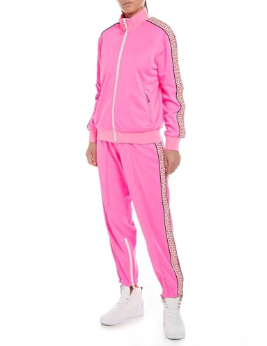 Replay Bluza damska W3713A, 817 PINK Fluo, XS, 817 Pink Fluo, XS