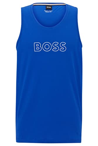 BOSS Męski tank top na plażę, jasny niebieski 433, L, Bright Blue433, L