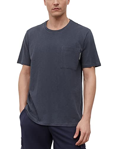 Marc O'Polo Body & Beach Męska koszulka z okrągłym dekoltem i dekoltem piżama top, Dunkelblau, M