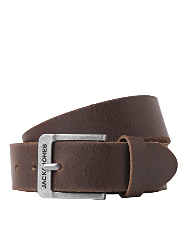 Jack & Jones Jacrock Leather Belt Noos Męski skórzany pasek, Brązowy kamień, 95