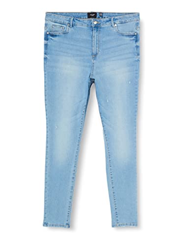 VERO MODA CURVE Damskie spodnie jeansowe, jasnoniebieski (light blue denim), 44W / 32L