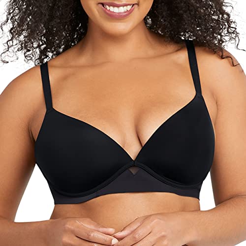 Maidenform Damski biustonosz Comfort Devotion One Fabulous Fit, bezprzewodowy, czarny, 34D