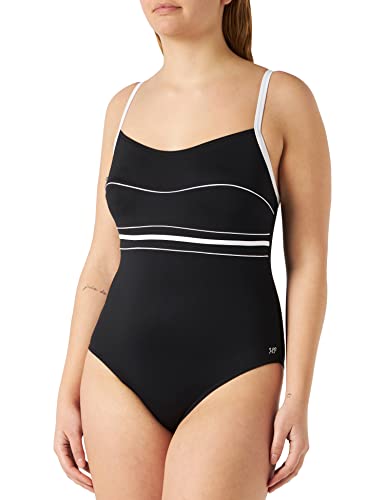 Jednoczęściowy kostium kąpielowy damski High Pressure, czarny/biały, 42