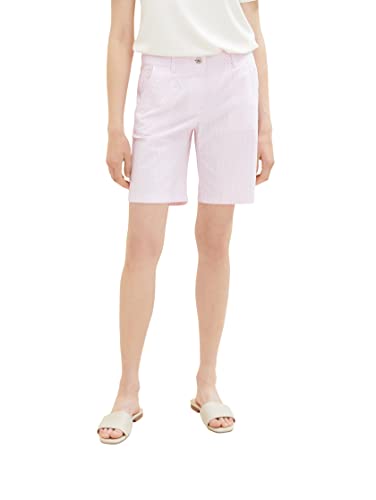 TOM TAILOR Damskie szorty chinosy, bermudy, 32177 - Offwhite Pink Stripe, 36