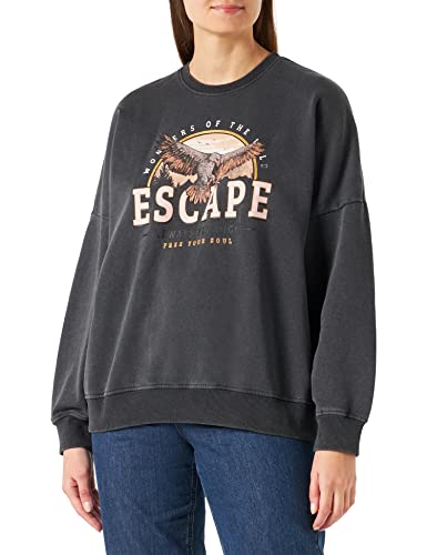 ONLY Damska bluza ONLLUCINDA L/S Eagle FOIL Box SWT, Phantom/Print:Escape, L, Phantom/Print:Escape