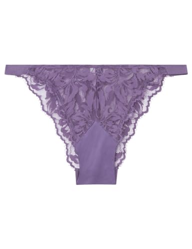 Women'secret Klasyczne majtki Pasek Koronka Fioletowy, Fioletowy/Liliowy, XL
