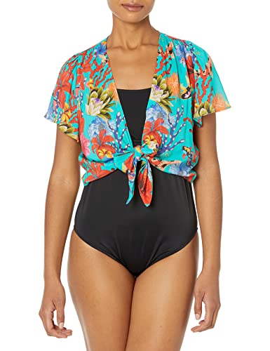 Desigual Womens TOP_AMARANTA Swimwear Cover Up, Blue, L