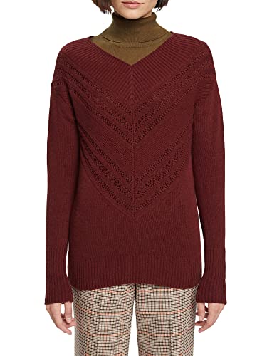 ESPRIT Collection Sweter damski 102EO1I333, 601/BORDEAUX RED 2, M, 601/bordowy czerwony 2, M