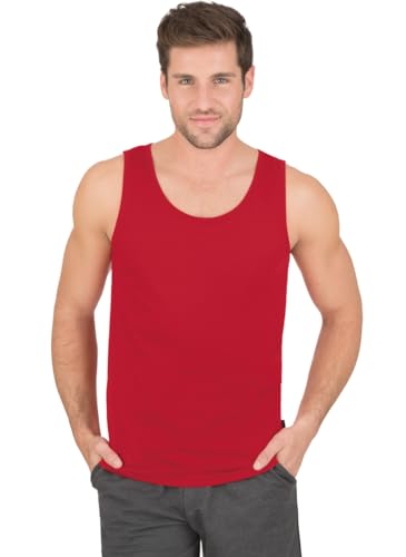 Trigema Herren Träger-Shirt Topy Męskie, Czerwony (Kirsch 036), L