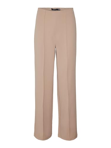 Bestseller A/S Damskie spodnie VMBECKY HR Wide Pull ON Pant NOOS, Silver Mink, XXL/30, Silver Mink