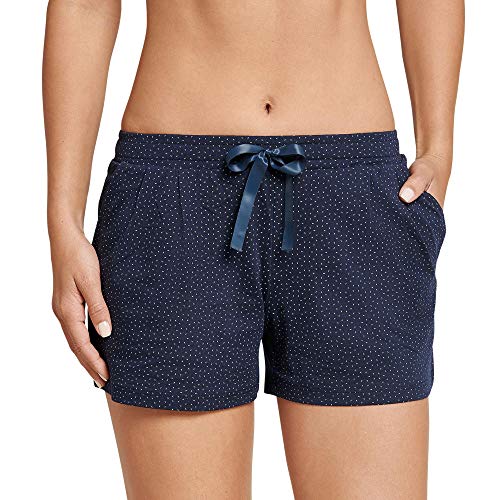 Schiesser Damskie Spodnie do Spania Mix Relax z Dżerseju, Niebieski (Nachtblau 804), 36 Pl