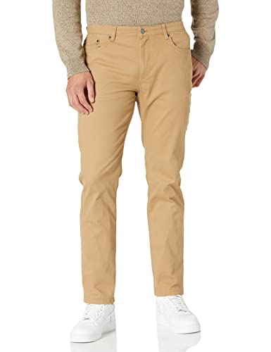 Amazon Essentials 30W / 34L elastyczne spodnie diagonalne z 5 kieszeniami, sportowe spodnie męskie i ciemne khaki