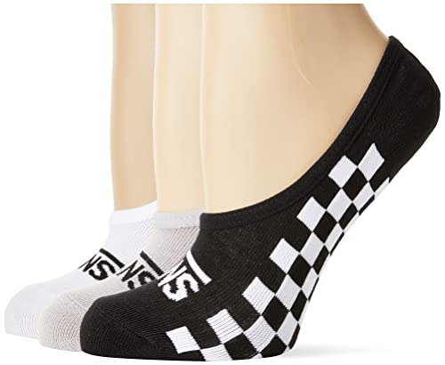 Vans Damskie skarpety Basic Check 2 Canoodle (3-pak), czarne, jeden rozmiar, Czarny, rozmiar uniwersalny