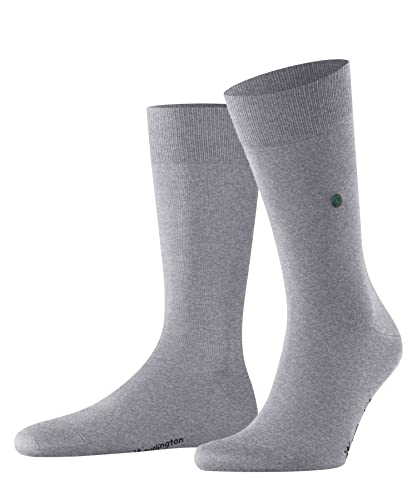Burlington Mężczyźni Skarpety Lord M SO Organiczna Bawełna z wzorem 1 Para, Szary (Arctic Melange 3221), 40-46