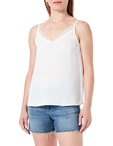 ONLY Onlanna SL Mix LACE Singlet WVN Top, Cloud Dancer, XS