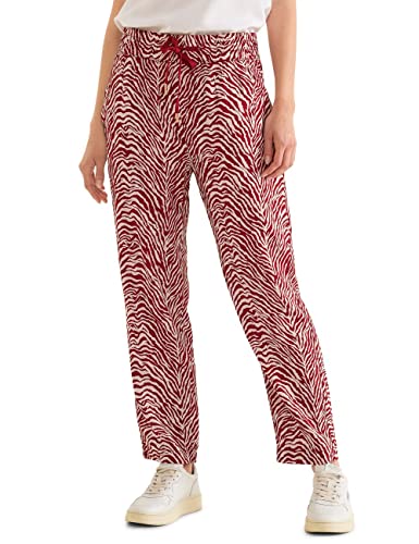 Street One Damskie spodnie do biegania 7/8, Foxy Red, 36W / 28L