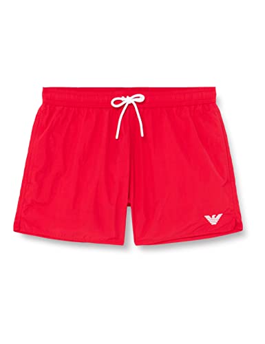 Emporio Armani Swimwear Emporio Armani Embroidery bokserki męskie, z logo, czerwone (Ruby Red), rozmiar 52 (DE), rubinowy (Ruby Red)