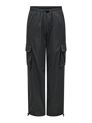 Bestseller A/S Damskie spodnie ONLCASHI Cargo Pant WVN NOOS, Raven, XLW / 32L, raven, (XL) W / 32L
