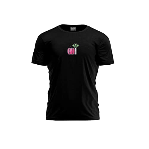 Bona Basics, Męski T-shirt z cyfrowym nadrukiem,% 100 bawełna, czarny, na co dzień, męskie topy, rozmiar: S, czarny, S