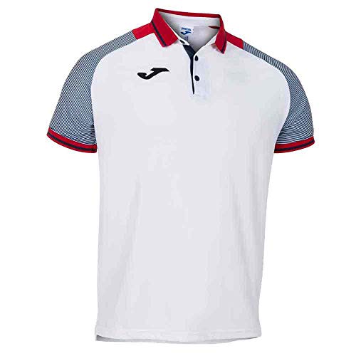Joma Męska koszulka polo Essential II, biały/granatowy., 6XS