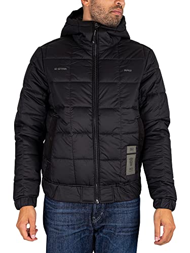 G-STAR RAW Meefic Squared Quilted męska kurtka z kapturem, Czarny (Dk Black D22716-B958-6484), L
