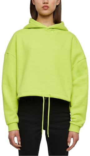 Urban Classics Damska bluza z kapturem Cropped Oversized, Frozenyellow, XXL