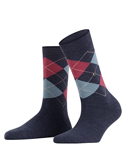 FALKE Damskie skarpety W So Burlington Marylebone - mieszanka wełny zej, różowe (Cranberry 8033), UK 3,5-7 (rozmiar 36-41), 1 para