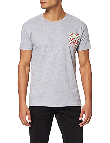 Frenchcool Męski T-shirt Gris À Poche Picante, szary, XL