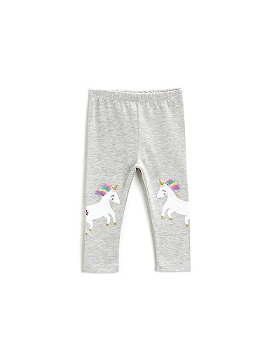 Koton Dziewczęce legginsy dziecięce, szare (023), 18-24 miesięcy