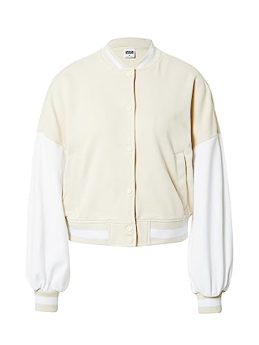 Urban Classics Damska kurtka oversize 2 Tone College Terry kurtka softseagrass/biała, Miękka rasa morska/biała, 3XL
