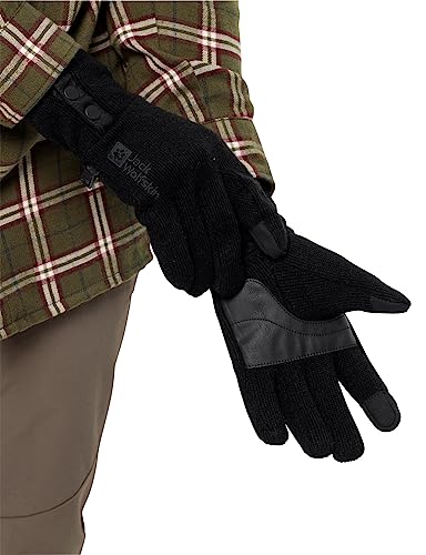 Jack Wolfskin Unisex Winter Wool Glove rękawiczki, czarne, XL, czarny, XL