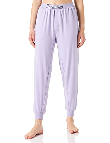 Calvin Klein Damskie spodnie od piżamy joggery, Vervain Lilac, XS