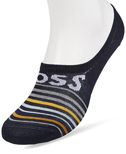 BOSS Męskie skarpety typu sneaker Low Cut Stripe Cc, Dark Blue401, 43-46 EU