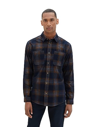 TOM TAILOR koszula męska, 33853 – granatowy (Navy Colorful Structured Check), 3XL