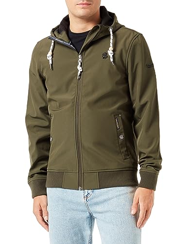 Taloon Męska kurtka softshell 61134613, ciemnooliwkowa, M, ciemnooliwkowy, M
