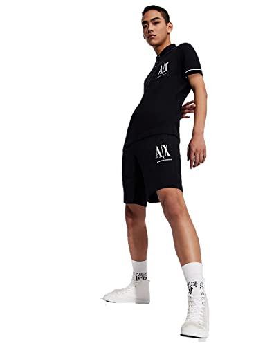 Armani Exchange Męskie logo z przodu, regulowane stringi na co dzień, grantowy, XXL