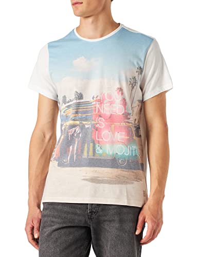 Blend T-shirt męski 20714064, 110602/Snow White, L