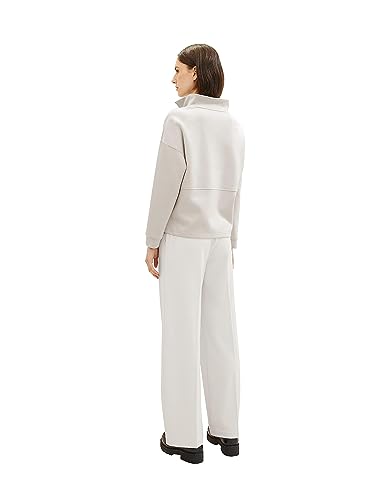 TOM TAILOR Lea Straight Fit spodnie damskie, 16339-Clouds Grey, 42W / 32L