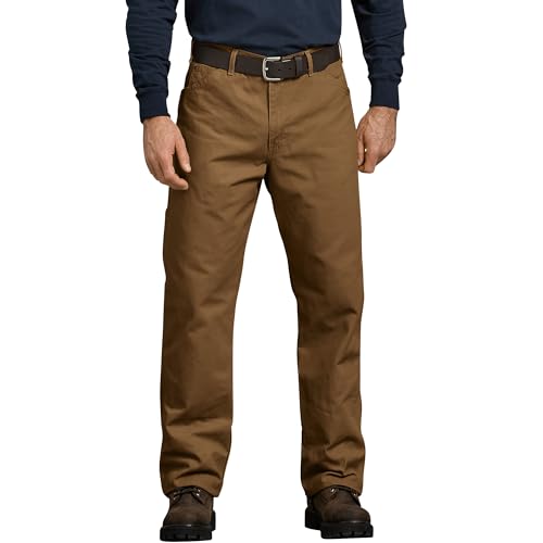 Dickies Rlxdfit Duck Jean spodnie męskie, Brązowy (Rinsed Brown Rbd), 32W / 32L