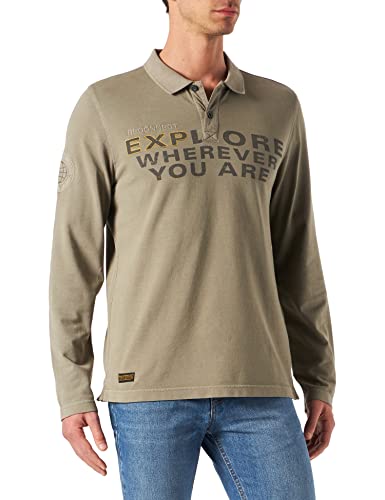 Camel Active Męska Koszulka Polo, Khaki, M