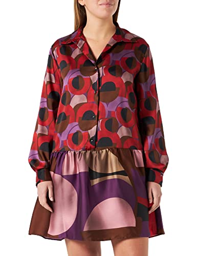 Sisley Damska sukienka 4ENNLV02Q, wielokolorowa, 74Y, 44