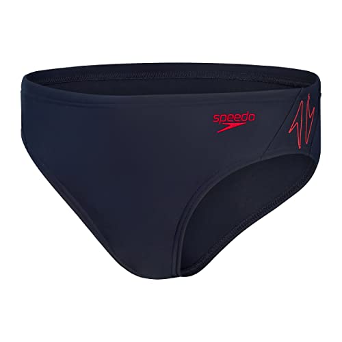 Speedo Chłopięce majtki Hyper Boom Splice 6,5 cm, True Navy/Fed Red, 26 (7-8 lat), True Navy/Fed Red, 8 lat