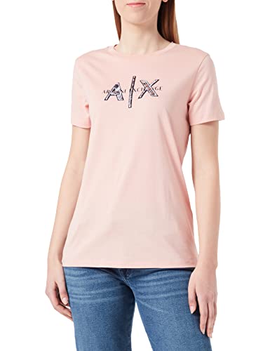 Armani Exchange Damska koszulka o regularnym kroju, wyszywane logo, Lady, S