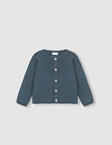 Gocco Sweter damski Chaqueta Detalle Cuello kardigan dla dziewczynek, Verde Petroleo, 12 miesi?cy