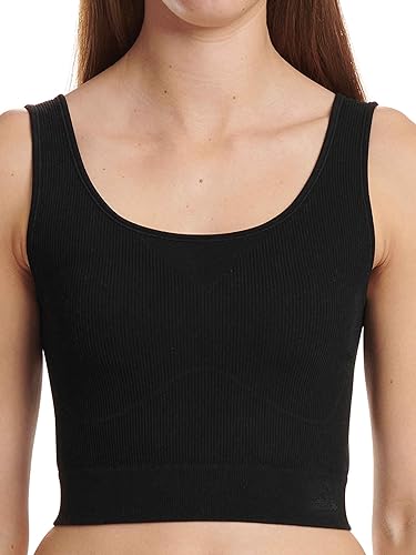 adidas Damska koszulka Cropped Top, czarny, L