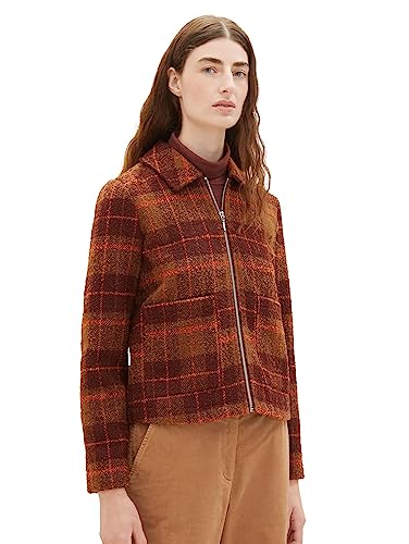 TOM TAILOR blezer damski, 33279 - Brown Orange Boucle, 46